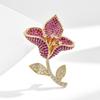 Nuevo temperamento clásico de lujo Joker elegante delicado broche de abrigo de flores accesorios anti-luz una generación de cabello