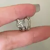 Pendientes de plata de ley S925 con nariz de cerdo de circón, simples y elegantes, versátiles, modernos y geniales, con un toque de alta gama
