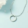 Collar de Anillo Esmerilado para Mujer Otoño e Invierno 2021 Nuevo Simple Gama Alta Lujo Ligero Diseño de Nicho Cadena para Clavícula
