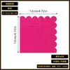 Servilletas de color liso teñidas con encaje del fabricante, servilletas coloridas de borde ondulado para cóctel, artículos para fiestas Amazon transfronterizos