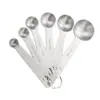 El Juego de 6 Cucharas Medidoras de Acero Inoxidable Más Vendido de Amazon, Juego de Cucharas para Granos de Café, Cuchara Graduada, Cuchara Medidora para Leche en Polvo para Hornear