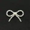 Botón Metálico Hueco con Forma de Lazo Grande de 3.2 cm Incrustado con Diamantes para Vestido de Mujer, Cárdigan de Punto, Decoración de Suéter