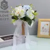 Directo de fábrica simulación novia dama de honor ramo de boda rosa suministros para sesión de fotos de boda hecho a mano