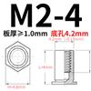 Tuerca Columna de Agujero Ciego de Aluminio Prisionero Hexagonal Remachable Bsoa-M2M2.5-4/5/6/7/8/9/10/Agujero Inferior 4.2