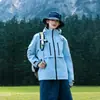 Chaqueta tres en uno de carcasa dura, a prueba de viento e impermeable, estilo Road Runner, color Aurora Tan, para mujer, ropa de trabajo personalizable para hombre