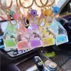 Celebridad de internet ins aceite líquido caja de leche de unicornio botella flotante llavero colgante para mochila escolar de estudiante colgante de bajo flujo