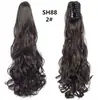 Peluca caliente de comercio exterior para mujer, peluca de cola de caballo, peluca de cabello de fibra química, pelucas, colas de caballo, clip, cola de caballo larga rizada