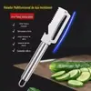Descascador multifuncional de aço inoxidável para batatas, maçãs e melões; descascador e raspador de frutas de cozinha