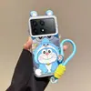 Funda Plateada de Borde Colorido Adecuada para Xiaomi Poco X6 Pro, Redmi K70E Nuevo Estuche para Teléfono, Note13P Doraemon