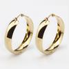 Pendientes grandes exagerados de moda con personalidad simple para mujer, pendientes de acero de titanio, pendientes de acero inoxidable con lados anchos y grandes.