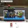 Acuario Transparente Ecológico para el Hogar, Acuario Cuadrado de Escritorio para Pez Betta, Tanque de Arroyuelo para Paisajismo de Oficina y Sala de Estar, Tanque de Cría de Tortugas