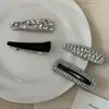 Pinza para el pelo tipo gota de agua con diamantes brillantes estilo coreano, sensación de lujo ligero de alta gama, pasador simple para flequillo lateral, accesorio para el cabello