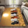 Tapete Grande Animal da Amazon Pintura a Óleo Desenho Animado Veludo de Cristal Grande Área Tapete de Quarto Vento Fácil de Cuidar Antiderrapante