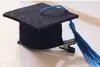 Temporada de Formatura Chapéu de Doutor Estudante Decoração de Bolo Enfeites Uniforme de Bacharel Exame de Admissão ao Ensino Médio Cerimônia de Formatura Acessórios de Chapéu com Borla