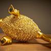 Adornos de Pez Dorado para la Prosperidad Cada Año, Regalos de Inauguración de Casa, Decoración para el Hogar de Lujo Ligero, Estilo Exquisito de Lujo Ligero para la Entrada y el Aparador