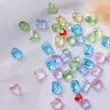 Rinestones para Uñas Ice-Clear Tendencia Verano Coloridos Rinestones de Base Puntiaguda Rinestones Transparentes Irregulares Rinestones Rectangulares de Corazón Ovalados para Uñas