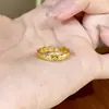 Libro Rojo Pequeño con colección al por mayor anillo liso anillo de diamante de circón anillo de dedo abierto para mujer sin decoloración nicho alta calidad
