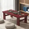 Mesa de Chá Estilo Chinês Retrô Madeira Maciça Sala de Estar Simples Apartamento Pequeno Montagem Pequena Mesa de Chá Doméstica Simples Mesa de Chá Retangular