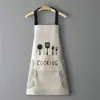 Avental de Cozinha Impermeável e à Prova de Óleo para Mulheres, Novo Estilo Fashion de Roupa de Trabalho para Adultos, Avental Unissex de Desenho Animado