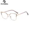 81563 Nuevos Lentes Anti-luz Azul para Mujer Fábrica en stock Venta al por Mayor Comercio Exterior Lentes Metálicos para Miopía
