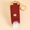 Estuche de Cuero Portátil Tipo T sin Desinfectante de Manos Llavero Colgante de Cintura Set de Almacenamiento de Desinfectante Botella Desinfectante de Manos Estuche Protector de Cuero