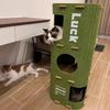 Casa Árvore de Gato Multicamadas com Feltro Respirável, Arranhador de Gato Integrado, Casa de Gato Universal, Arrancador Multicamadas, Casa de Gato com Espaço Amplo