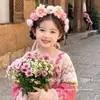 Diadema de Guirnalda de Flores Coloridas Estilo Súper Hada para Niñas, Nuevo Modelo 2026, Accesorio para Fotos que Mejora el Ambiente, Diadema, Accesorio para el Cabello