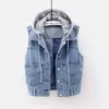 Jaqueta Jeans Curta Feminina Estilo Coreano Soltinha 2026 Primavera e Outono Jaqueta com Capuz Bf Manga Longa com Bolsos Grandes Top Versátil