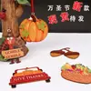 Adornos Nuevos de Madera de Hombre de Jengibre Transfronterizos Decoraciones para Árbol de Navidad Cosecha 12 Estilos de Hojas Venta Directa de Fábrica Soporte para Etiquetado
