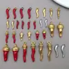 Nuevo Colgante Pequeño de Pimienta con Esmalte de Goteo de Aceite de Acero Inoxidable Transfronterizo Europeo y Americano Accesorios de Joyería para Collares Pendientes Hechos a Mano DIY
