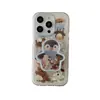 Lindo Pingüino de Gel con Soporte Magnético para Funda de Teléfono Apple 17 Pro Max, Compatible con 16 Pro Magnético, 18 Pro/15