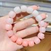 Pulsera Bodhi de Imitación de Color Jade Blanco Hielo Femenina Enrollable para el Dedo Degradado Suave Cuentas de Buda Pulsera Estudiante Placa Jugando Raíz Bodhi Mejor Amigo