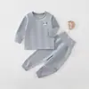Conjunto térmico para bebê, camada base, fleece macio, Classe A, conjunto de roupa íntima térmica para bebê outono e inverno, unissex, roupa justa ao corpo