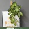 Plantas Verdes Artificiales para Decoración de Paredes Interiores, Plantas Artificiales Pequeñas, Hojas Artificiales de Calathea, Materiales para Fondo de Plantas Colgantes de Pared
