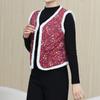 Chaleco para Otoño e Invierno, Ropa para Mamá, Chaleco de Lana de Cordero, Engrosado y Cálido para Mujeres de Mediana Edad y Mayores, Versátil para Usar Tanto por Dentro como por Fuera, Bloques de Color