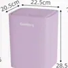 Cubo de basura abatible de gatito con tapa emergente tipo pulsador para baño y cocina del hogar, gran capacidad, diseño de dopamina con tapa