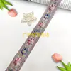 Venta al por mayor del fabricante, Adorno de encaje con bordado floral multicolor, Exquisitos accesorios de bordado, Encaje decorativo DIY para tela de ropa