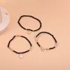 Pulsera de cuentas beige transparente de contraste bohemia transfronteriza, conjunto de verano, todo a juego, pulsera multicapa de cuentas y conchas para la playa