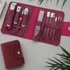 Juego de 16 piezas negro de fábrica cortaúñas cortaúñas herramientas de manicura bolsa plegable juego de cortaúñas Venta al por mayor