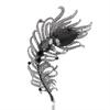Broche de moda grande de pluma con incrustaciones de diamantes, multicolor opcional, pin de cristal, accesorios para abrigo de traje de mujer