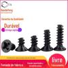 Parafuso auto-roscante de cabeça escareada preta com cabelo de ferro, parafuso auto-roscante de cabeça chata KB, parafuso pequeno eletrônico auto-roscante M2M3M4M5