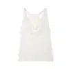 Camisola de Punto Calado Estilo Minimalista para Mujer, Elegante y Adelgazante, con Escote Caído y Diseño sin Mangas