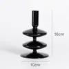 Vaso Vintage Estilo Escuro Luxo Leve Estilo Ins Sentido Avançado Suporte de Velas de Vidro Decorações de Mesa para Casa Enfeites