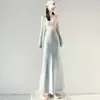 Saia Bodycon para Mulheres, Novo Estilo Primavera e Verão, Saia Midi Brilhante de Seda, Caimento em Cetim de Acetato, Saia Sirene Slim Fit