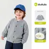 Casaco de inverno espesso infantil do Dudu, blusa de fleece para meninos, roupas de inverno para meninas, suéter de tricô para bebê, roupas infantis para meninas