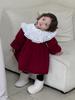 Roupas de Inverno para Crianças, Vestido Grosso para Bebê, Roupas Infantis Estilo Coreano, Saia de Veludo para Bebê, Casaco de Algodão para Menina