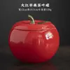 Pote de Chá de Maçã, Pote de Doces para Casamento, Pote Grande de Cerâmica Selado de Caqui, Caixa de Doces Estilo Chinês para Celebração de Casamento Atacado