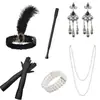 Adereço de cabeça preto com penas Gatsby dos anos 1920 para mulheres Halloween festa de despedida de solteira tiara de penas spot