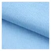 Tejido elástico de canalé 2x2 de 21 hilos, tejido elástico de canalé de algodón-spandex de 300 g, tejido de punto para puño de sudadera de otoño e invierno