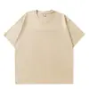 Nueva Camiseta de Manga Corta de Color Sólido, Cuello Redondo Simple, Adelgazante, Favorecedora, Versátil, Talla Europea, 230g